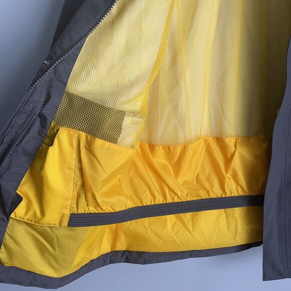 The North Face HyVent Jacket Size Youth Large 14/16 Nylon Full Zip Gray Yellow - Picture 12 of 16